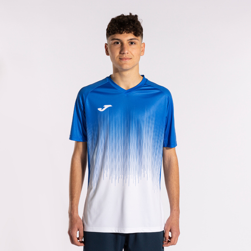 Tričko s krátkým rukávem Joma Tiger IV Royal White