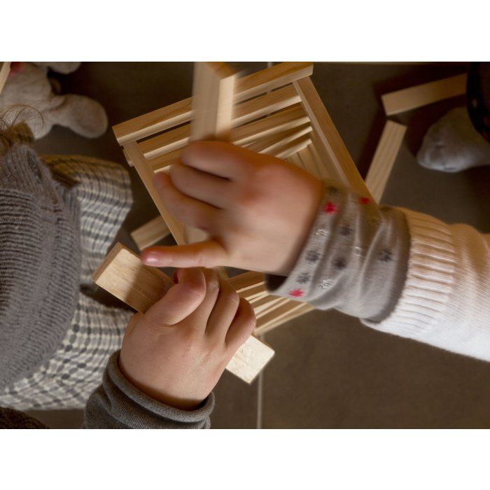 Mécabois - Baril de 200 planchettes en bois - Jeux de constructions - Fabriqué en France