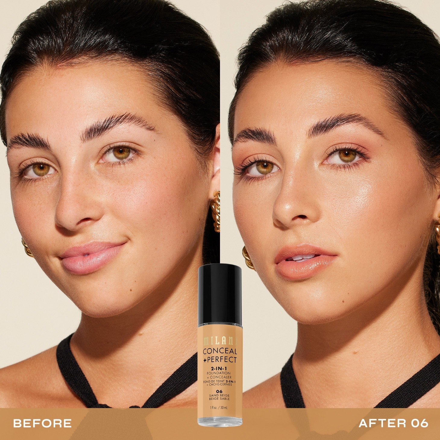 Milani Foundation 2-in-1 korektors + - 30 ml