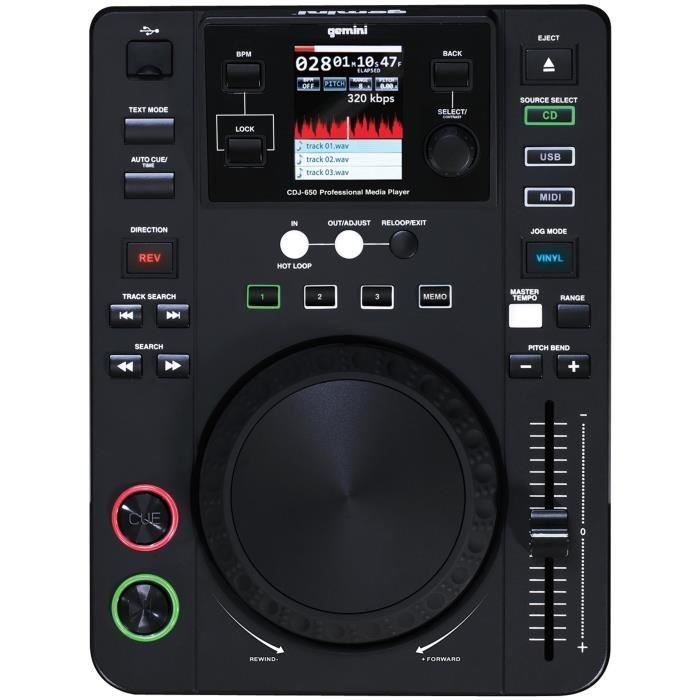 GEMINI MDJ-600 E Professional Media Player - USB and CD