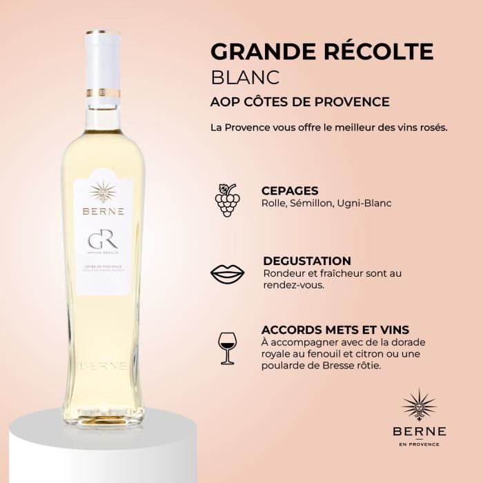 Berne Grande Récolte 2024 Côtes de Provence - Vino blanco de Provenza