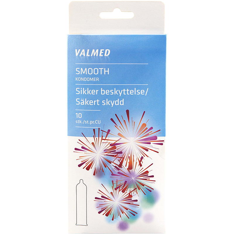 Valmed Kondomer 10-pakning glatt lateks Valmed