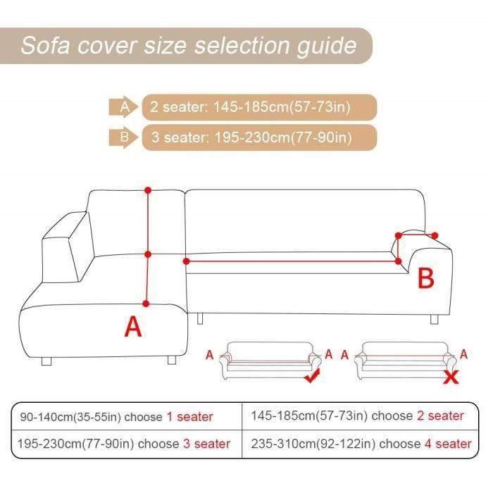 Funda para sofá esquinero de 3+2 plazas en poliéster - rojo vino, suave, lavable y protectora.