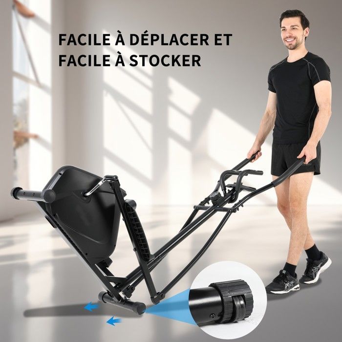 Cyclette ellittica magnetica ISE con 8 livelli di resistenza, sensore di pulsazioni, volano da 8 kg, schermo LCD SY-9802