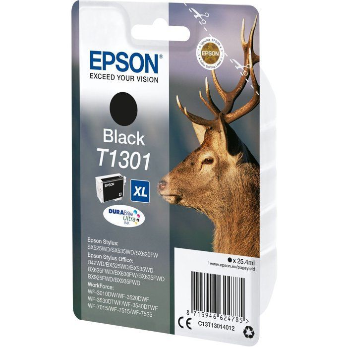 EPSON T1301 zwarte inktcartridge - Hert (C13T13014012)