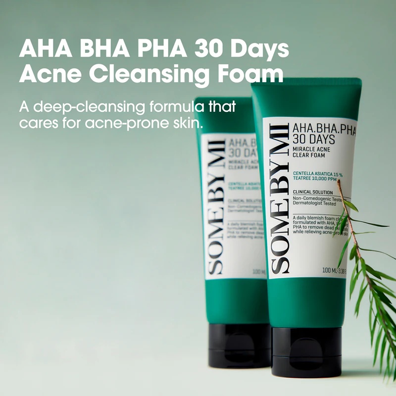 Some By Mi AHA∙BHA∙PHA пена за дубинско чишћење проблематичне коже од 30 дана, против акни