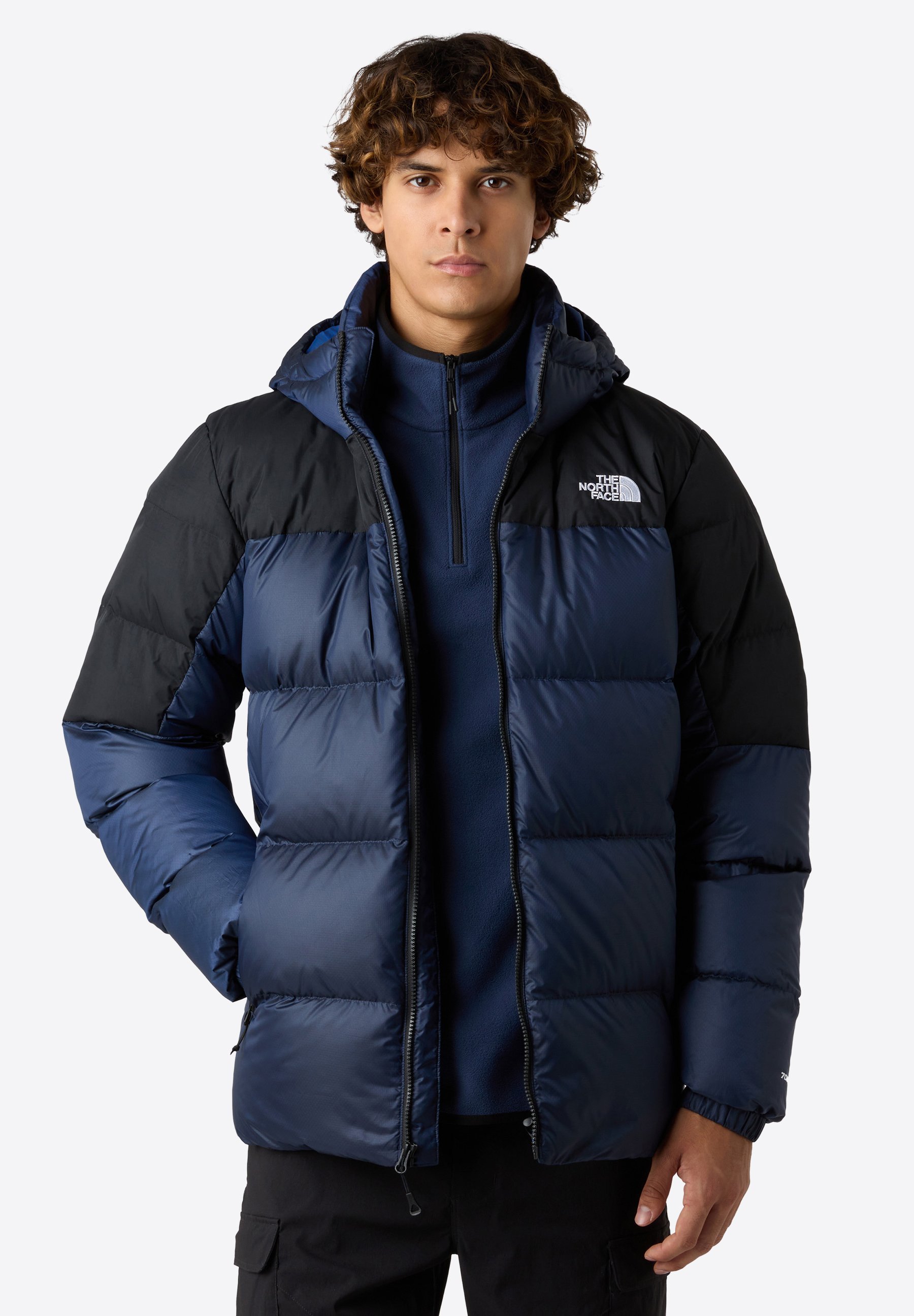 The North Face DIABLO HOODIE - Donsjack - estate blue/black heath tnf blue/black