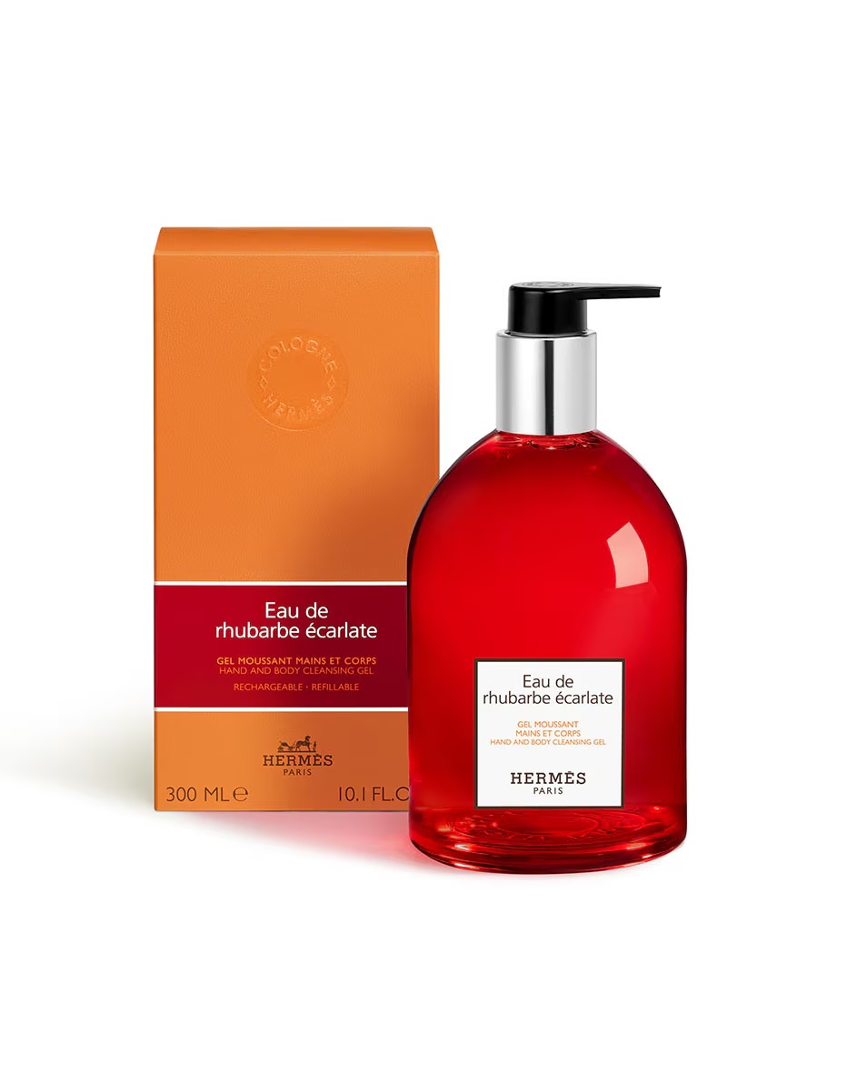 HERMÈS Le Bain Eau de rhubarbe écarlate, gel pentru mână în corp