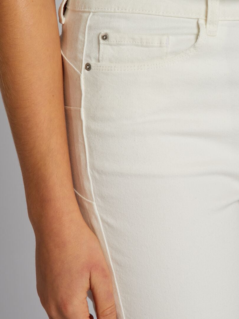 Calça jeans skinny de cintura alta - L30 - BRANCA