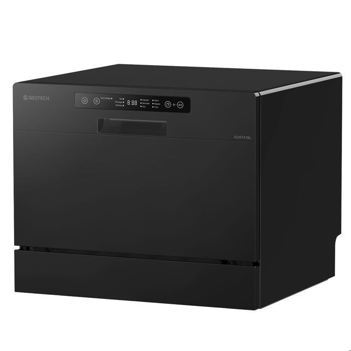 GEDTECH - Lave vaisselle Table Top GLV6T47BL - 6 couverts - 47 dB - Départ différé
