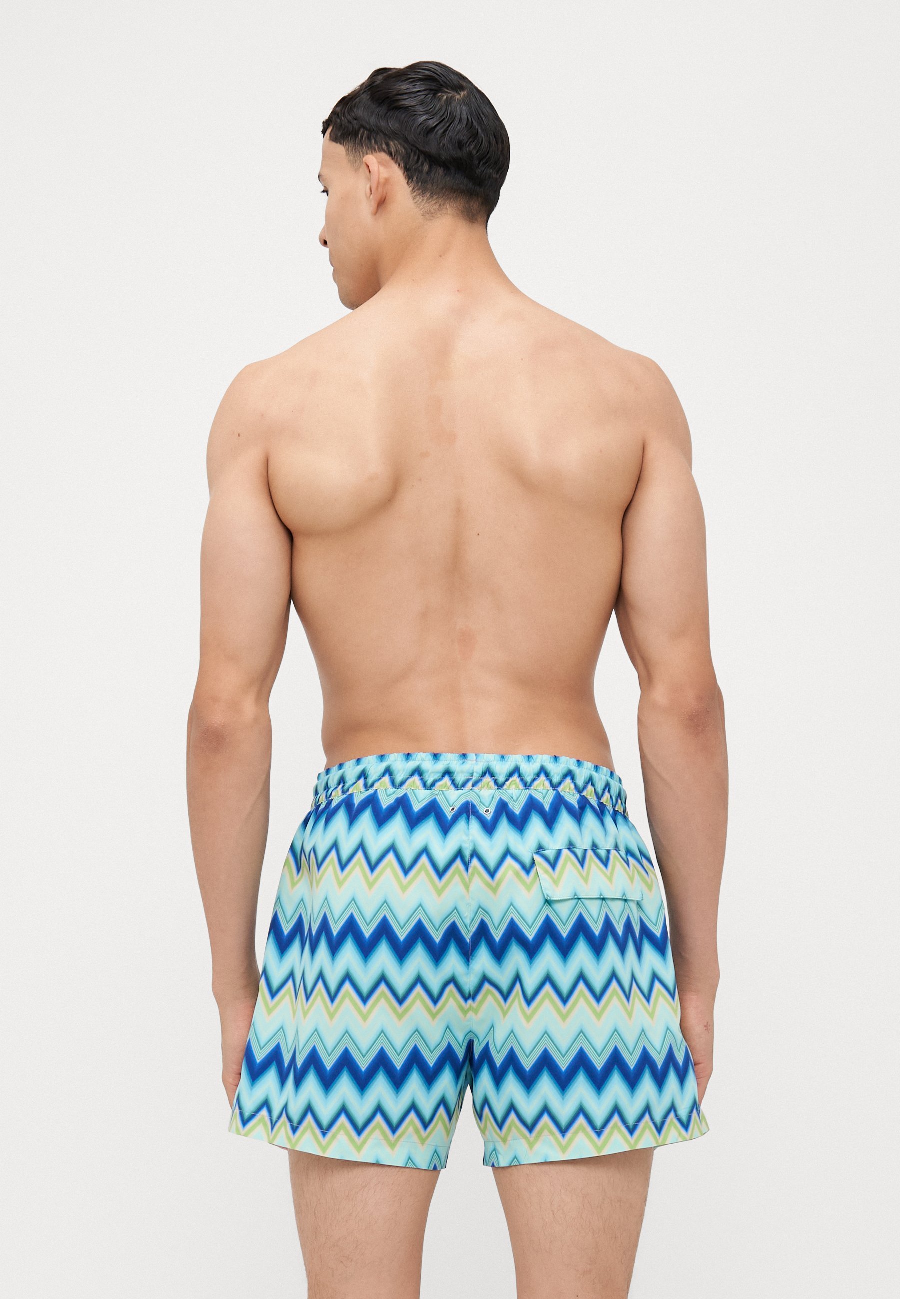 Short de bain Missoni longueur moyenne - bleu/vert