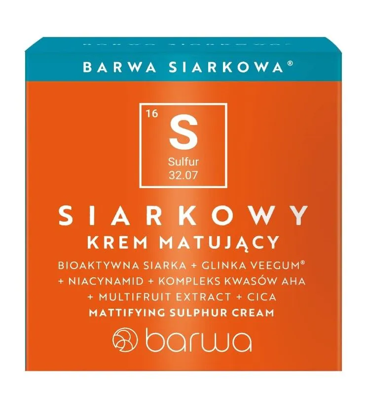 Barwa Siarkowa Siarkowy Krem matujący