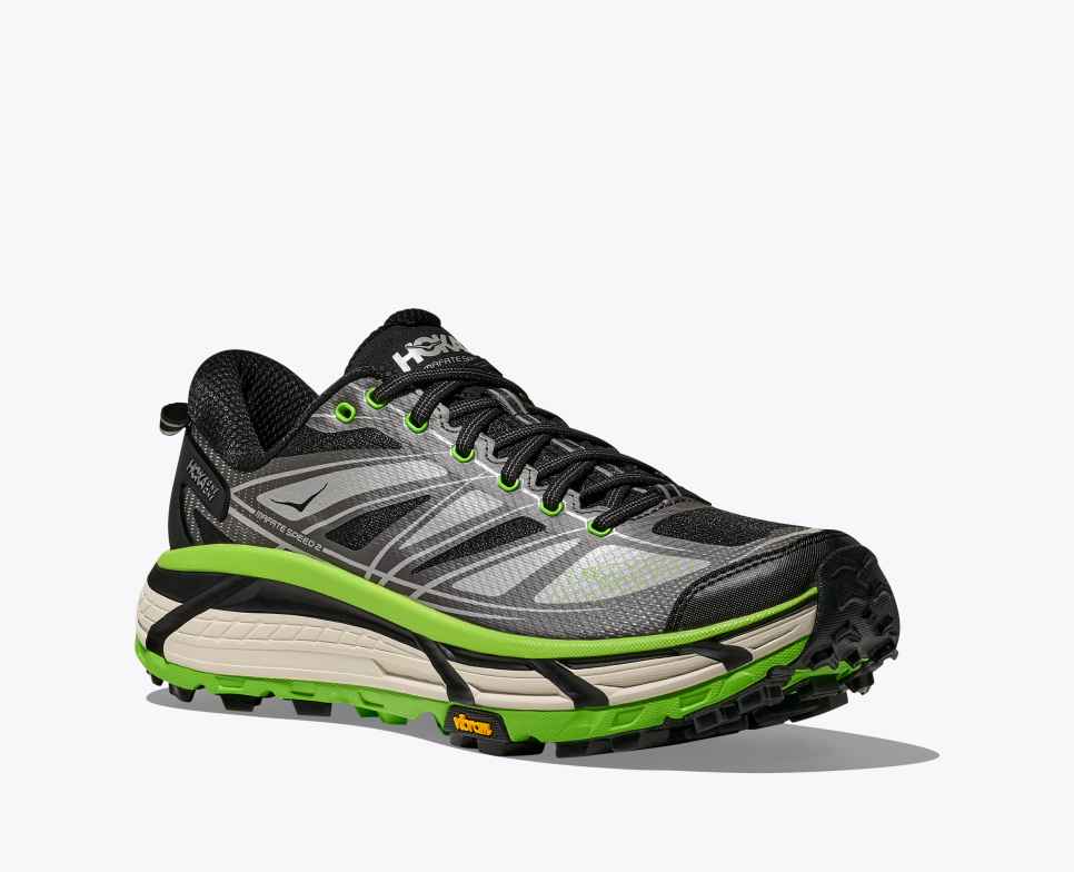 HOKA Mafate Speed 2 Black / Electric Green