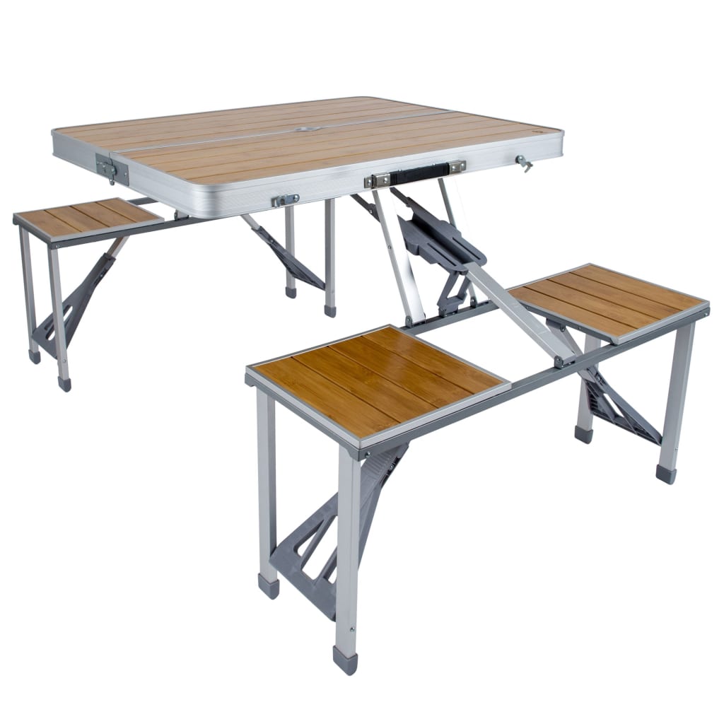 Set De Mesa De Picnic Plegable Bambú Bo-camp