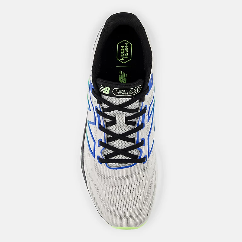 Męska pianka Fresh Foam 680 v8 – Grey Matter z Blue Oasis i Bleached Lime Glo