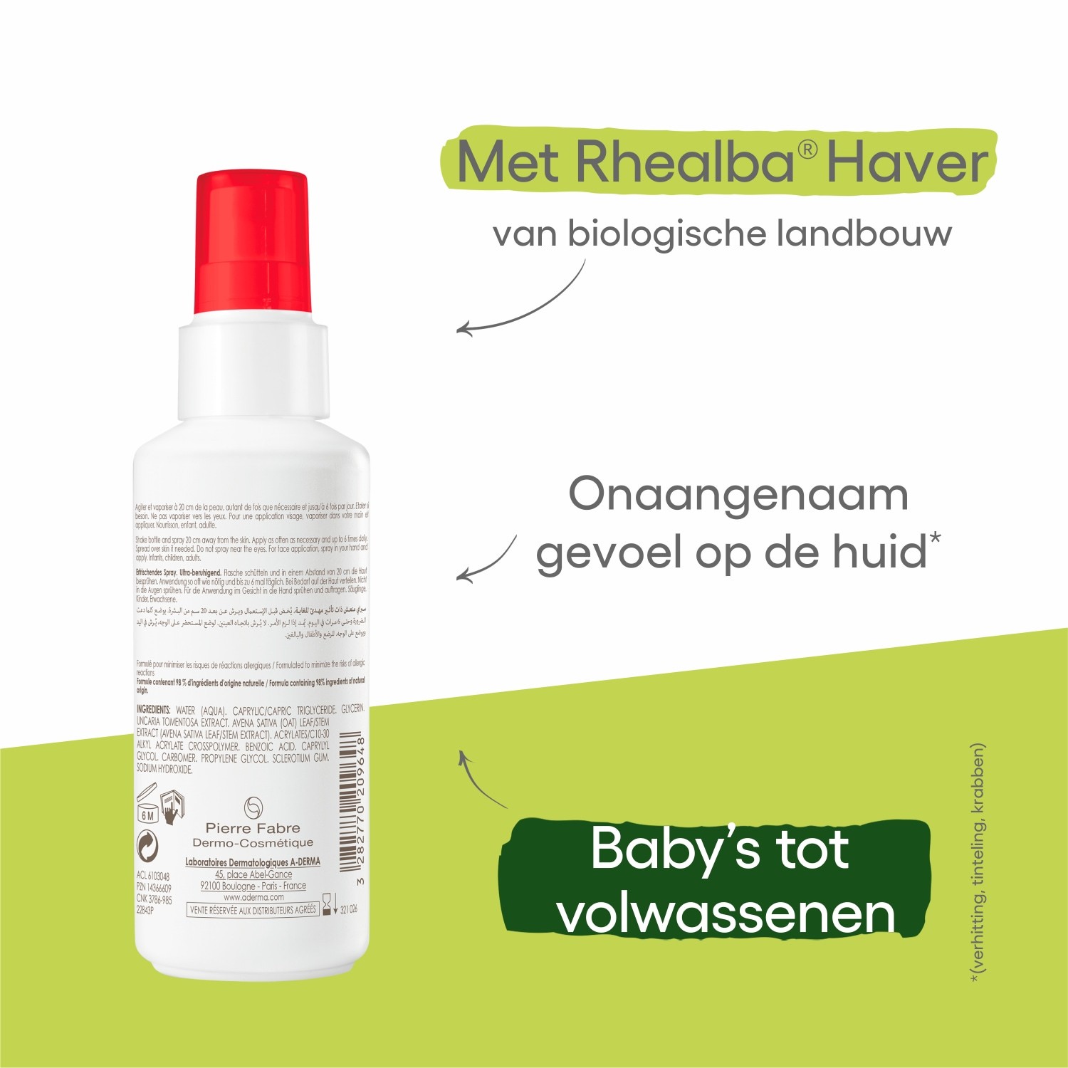 A-DERMA sprej za lice CUTALGAN osvježavajući sprej - 100 ml