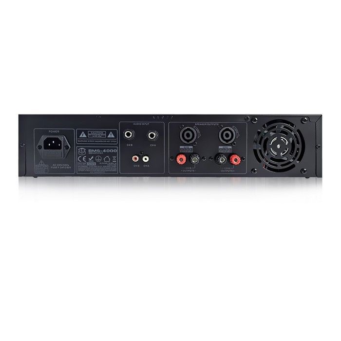 Amplificatore PA per DJ - BM Sonic BMS-4000 - 2 x 2000W - Tecnologia MOSFET con raffreddamento continuo + chiavetta USB da 32GB