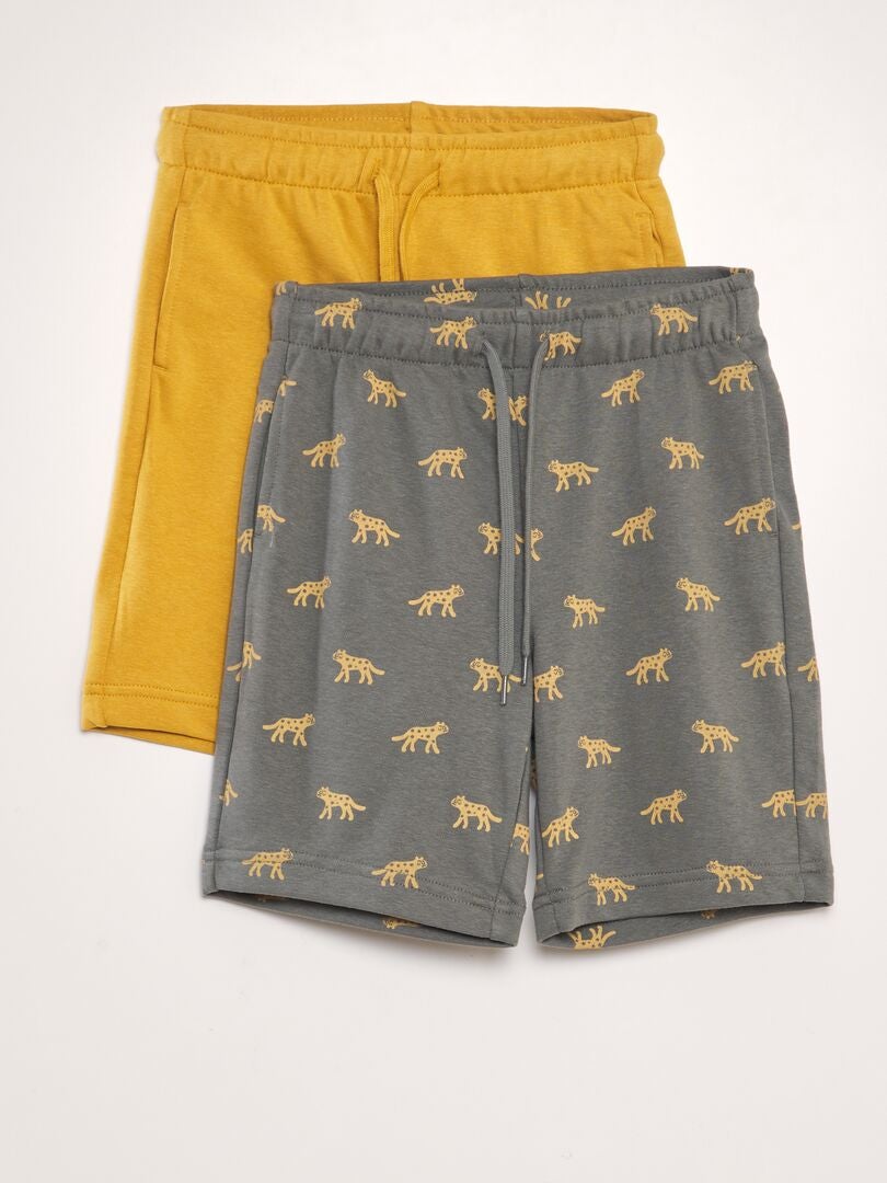 Ensemble de 2 shorts légers en polaire - Kaki