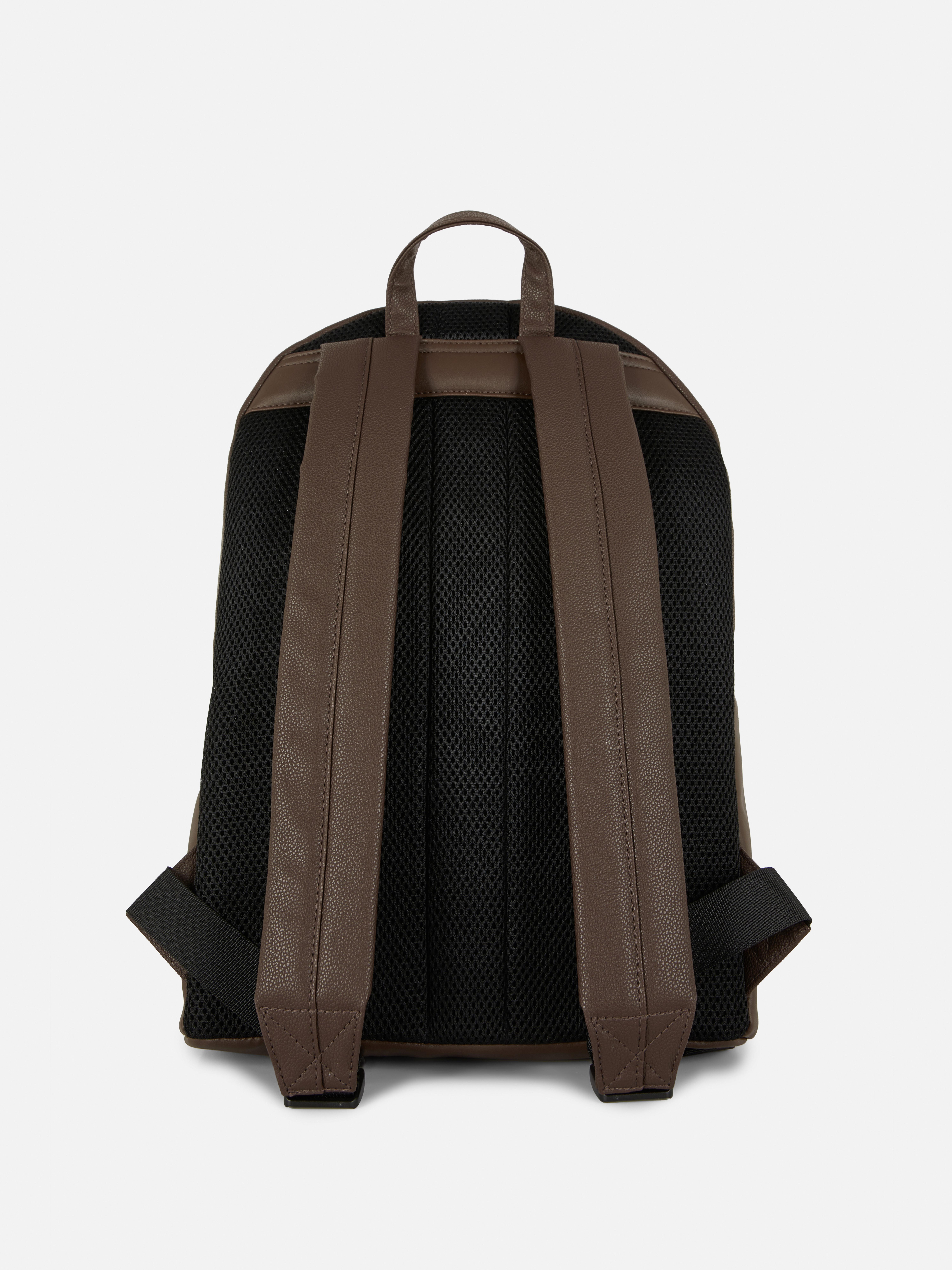 Rucsac din piele ecologică Rucsac cu buzunar exterior, fermoar sigur și bretele căptușite