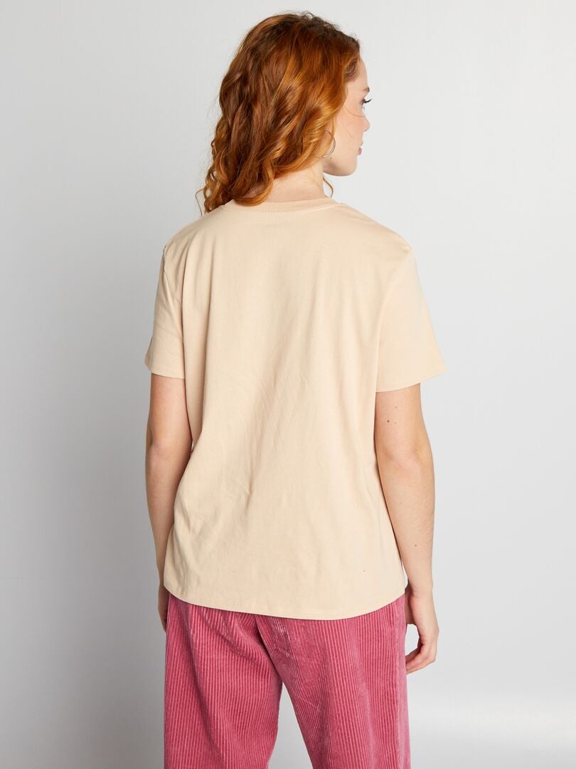 Camiseta 'Corações' - BEGE