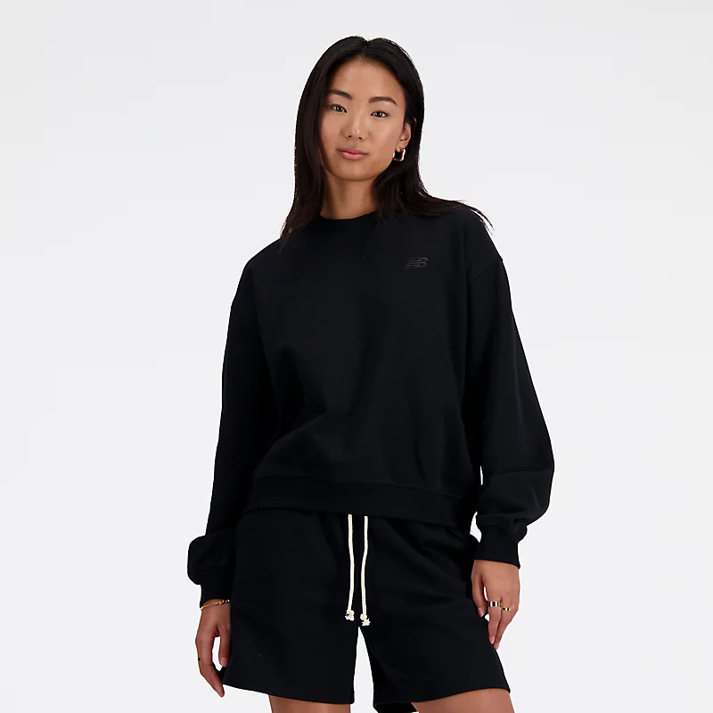 Bluza z długim rękawem Femme Athletics French Terry Crew - BLACK