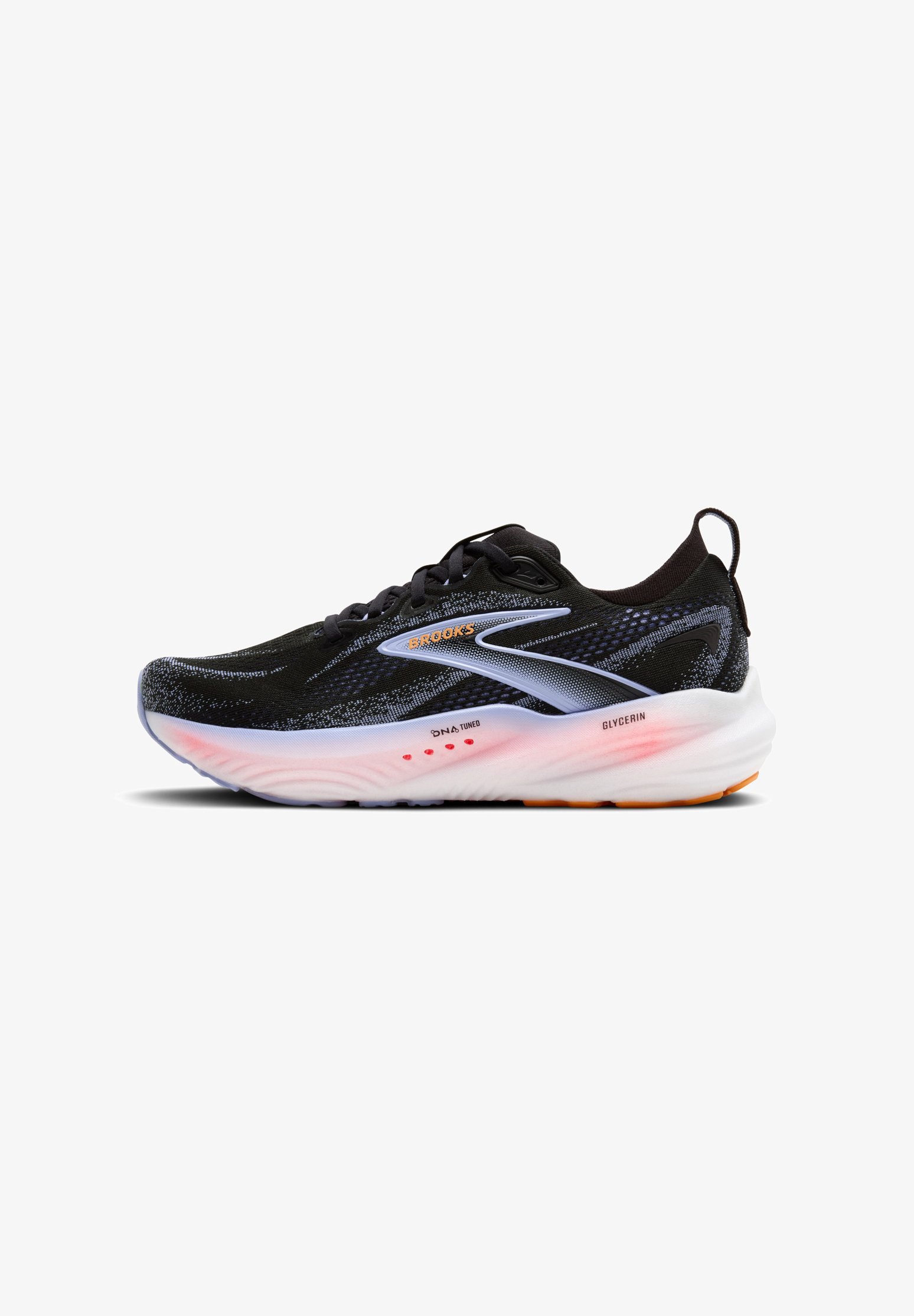 Brooks GLYCERIN 22 – Straßenlaufschuhe – Schwarz, Blau, Reiher, Orange