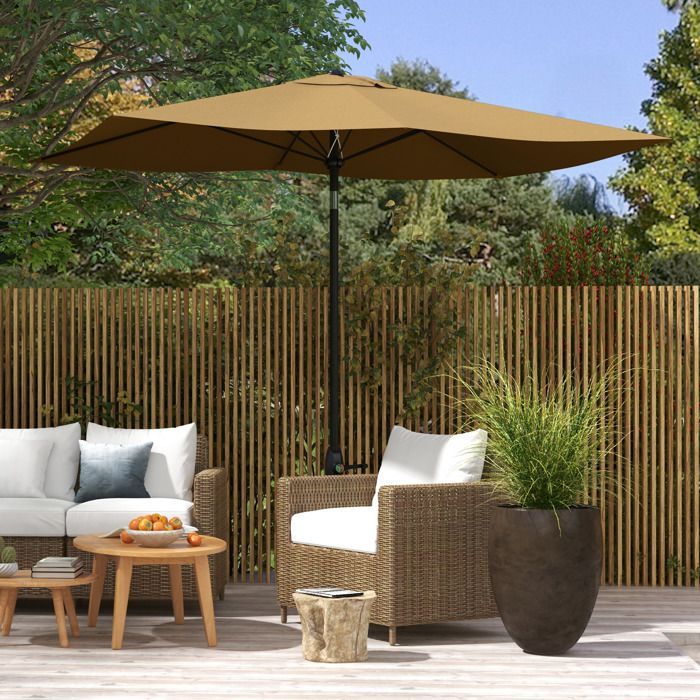 Ombrellone - Outsunny - 290x200x248cm - Alluminio - marrone