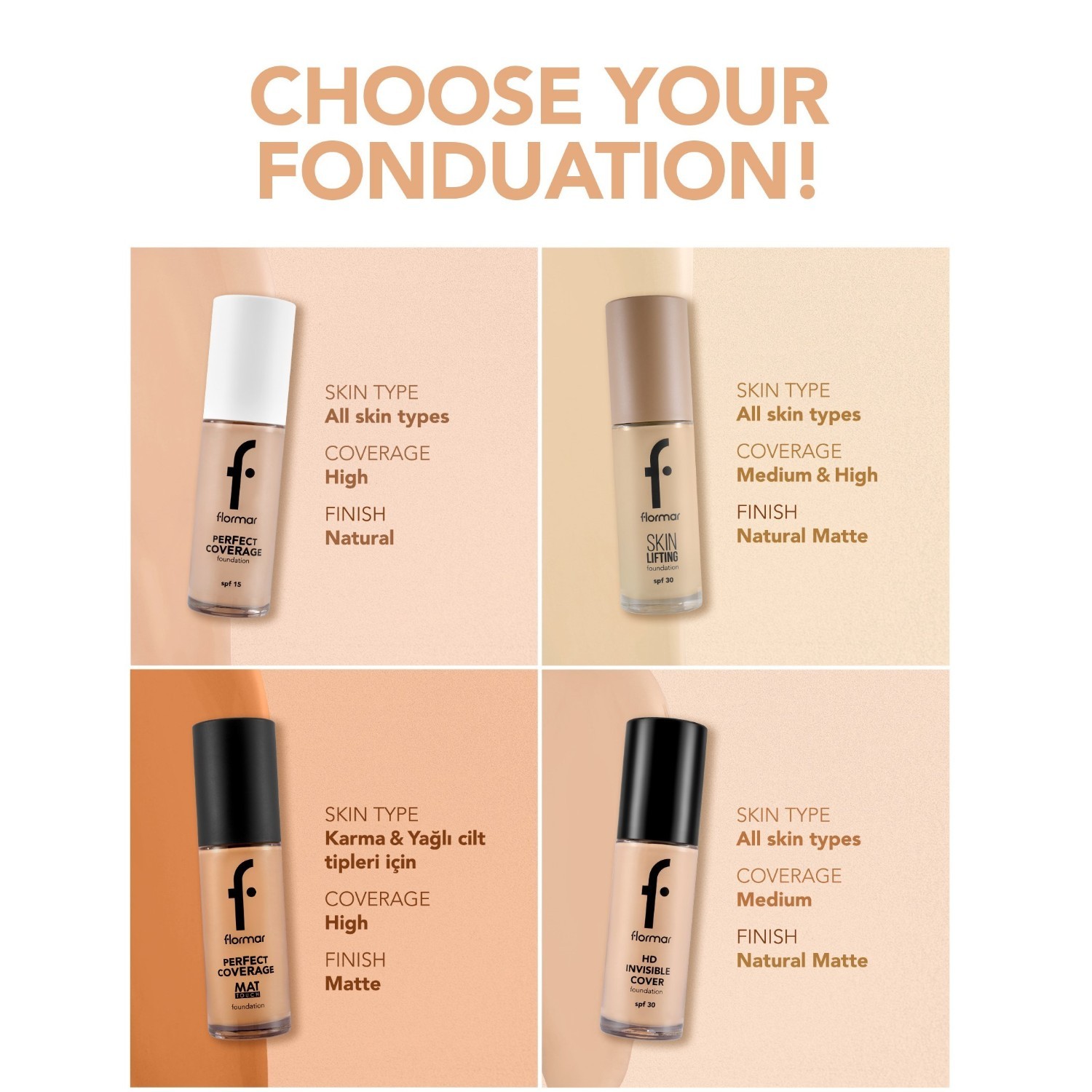 Flormar Foundation Skin Lift - 30 ml