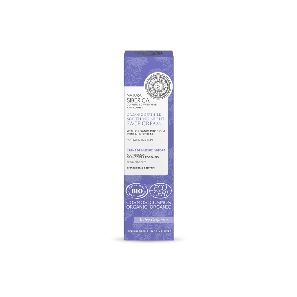 Natura Siberica Crème de Nuit BIO Réconfort Peaux Sensibles à la Rhodiola Rosea