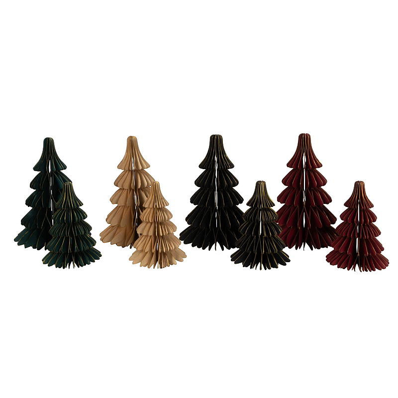 Weihnachtsbaum aus Papier, Lebkuchenmotiv, 12 x 18 cm