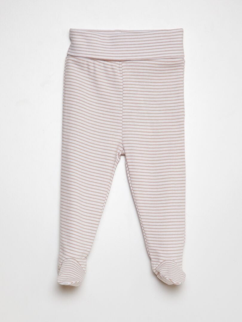 Conjunto de leggings de algodón - 2 piezas - MARRÓN