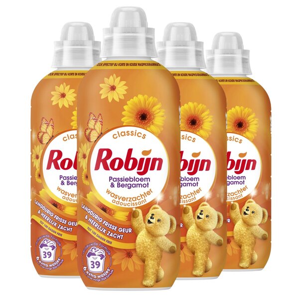 Robijn Classics Weichspüler Passionsblume & Bergamotte<br>4 x 780 ml, 156 Wäschen