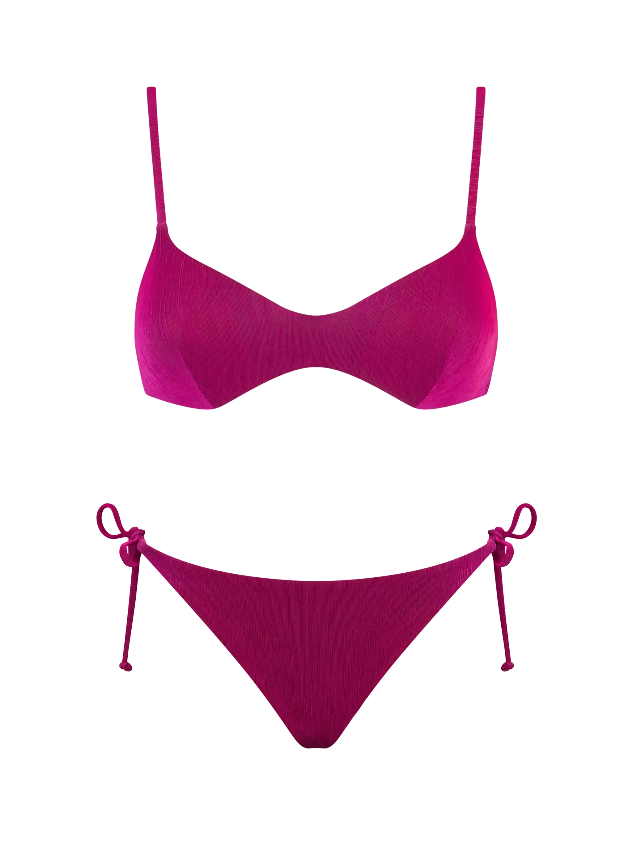 Fuchsia bralette bikini voor dames