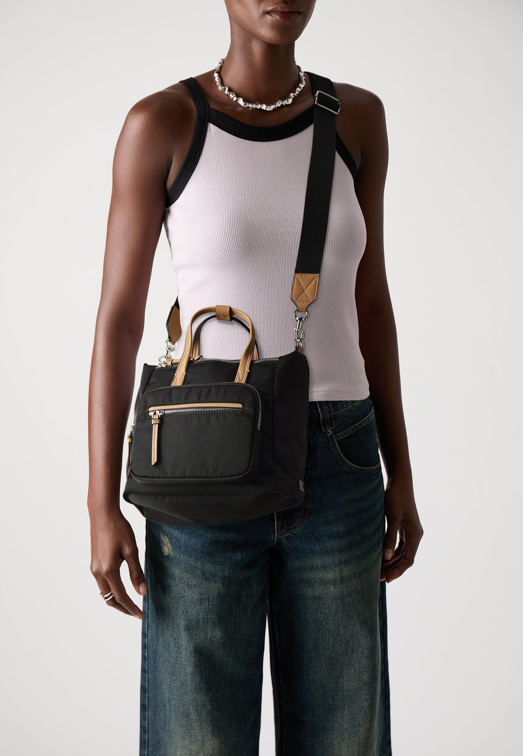 PARFOIS TOTE BAG AQUARIUS BLACK - Borsa a mano - nera