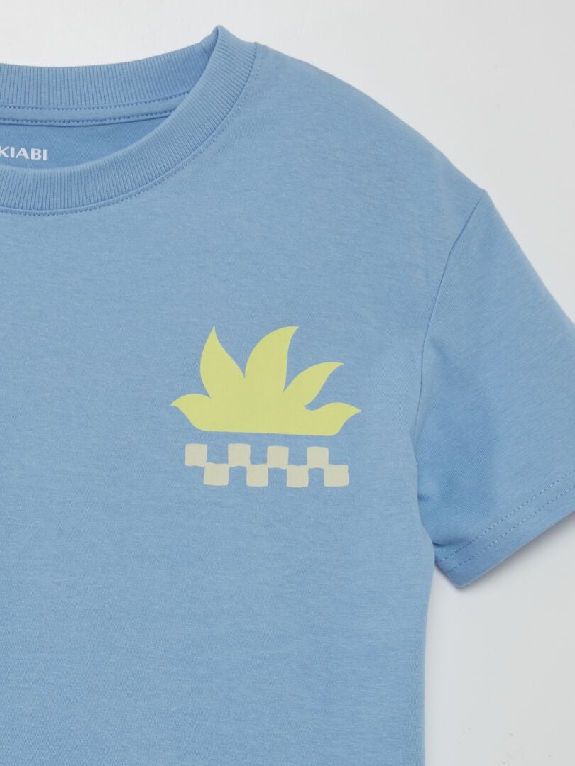 Camiseta folgada com estampa - Edição Grafik - AZUL