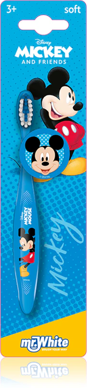 Pasta de dente e escova de dentes infantil com estampa do Mickey da Disney
