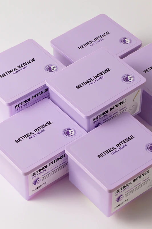 Máscara facial antirrugas Some By Mi Retinol Intense Daily Mask, embalagem grande