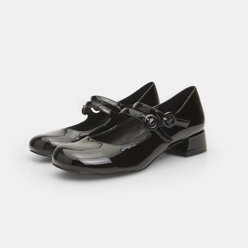 Damskie buty typu Mary Jane na obcasie 3,5 cm