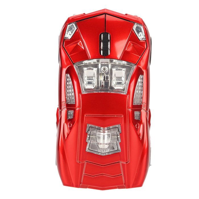 SURENHAP souris de bureau Souris sans fil Style de voiture de sport 2,4 GHz Récepteur USB 1600dpi LED informatique d'ordinateur