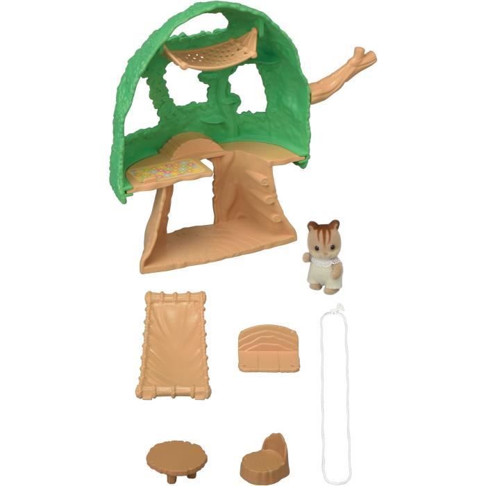 Figurines miniatures - SYLVANIAN FAMILIES - La cabane des bébés - Toboggan, balançoire, hamac