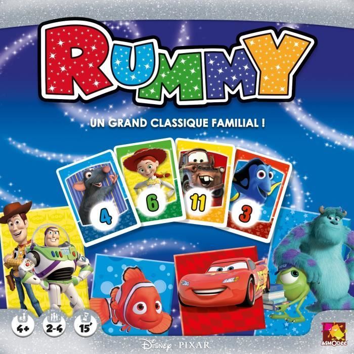 ASMODEE - Clásicos Disney - Juego de mesa Rummy de Disney