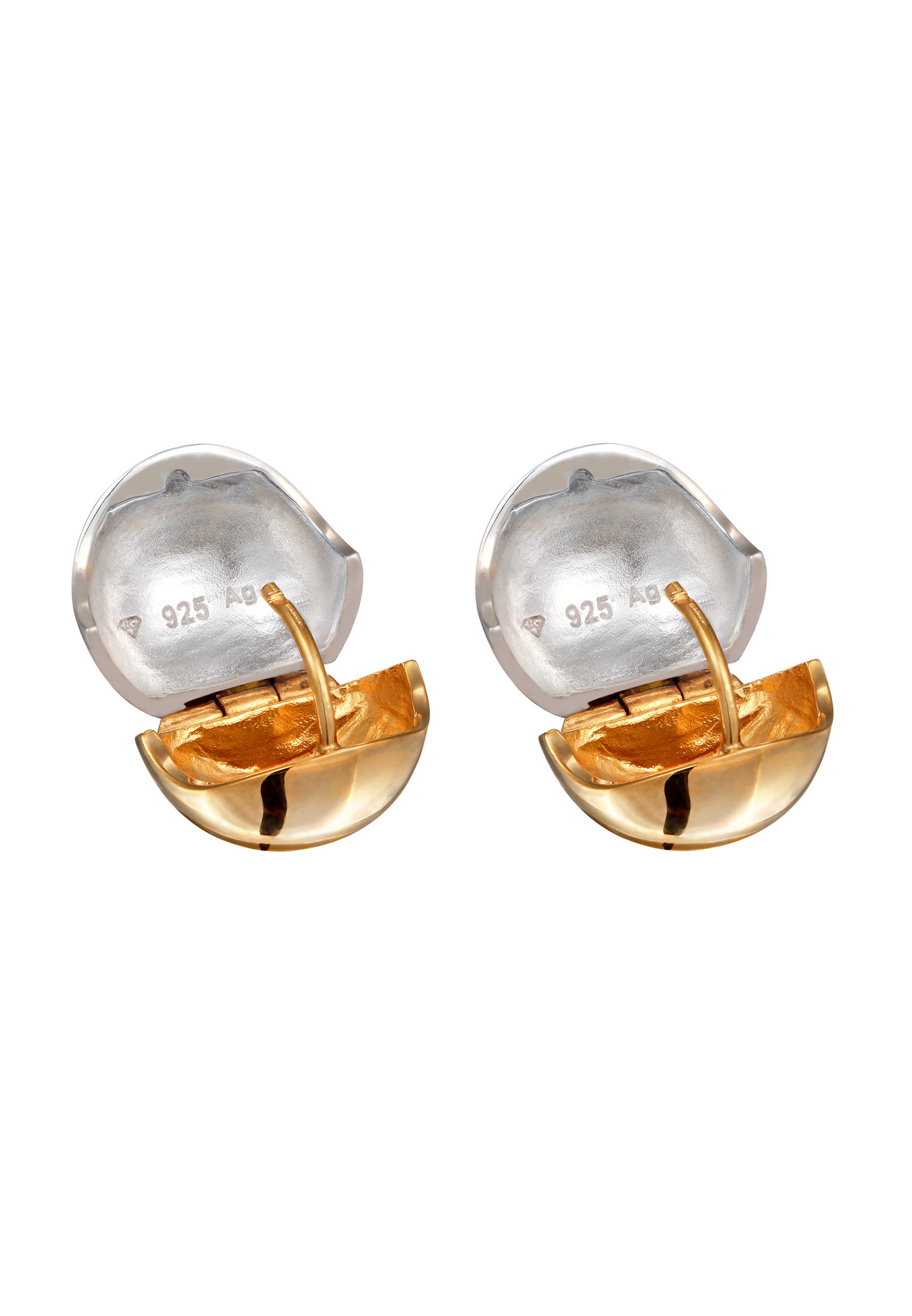 Elli PREMIUM Femmes créoles boule Chunky en argent sterling 925