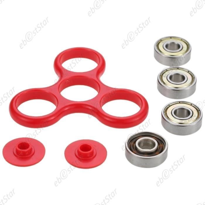 Hand Spinner Fidget Anti-Stress - EBESTSTAR - Rouge - Roulement en métal - Jouet pour Adultes et Enfants