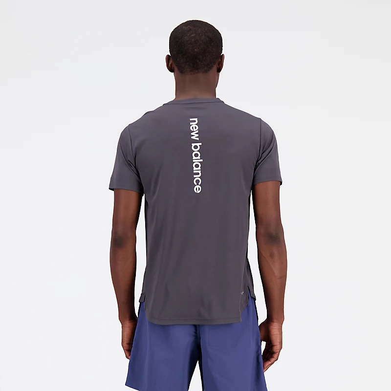 Impact Run AT N-Vent Kurzarm-T-Shirt für Herren – SCHWARZ