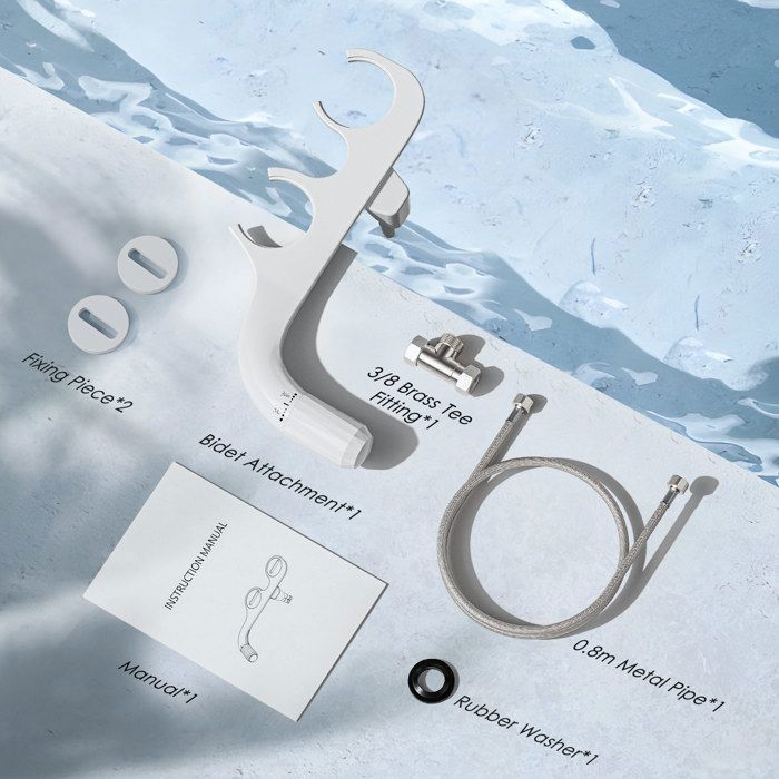 TTLIFE Spruzzatore bidet per WC, doppio ugello, 2 modalità di pressione dell'acqua regolabili per bidet, pre-pulizia