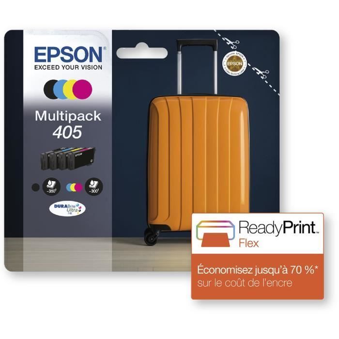 Paquete de 4 cartuchos de tinta - 405 Ultra Ink - EPSON - WorkForce WF-7830, 7835, 7840, WorkForce Pro WF-3820, 3825, 4820, 4825, 4830