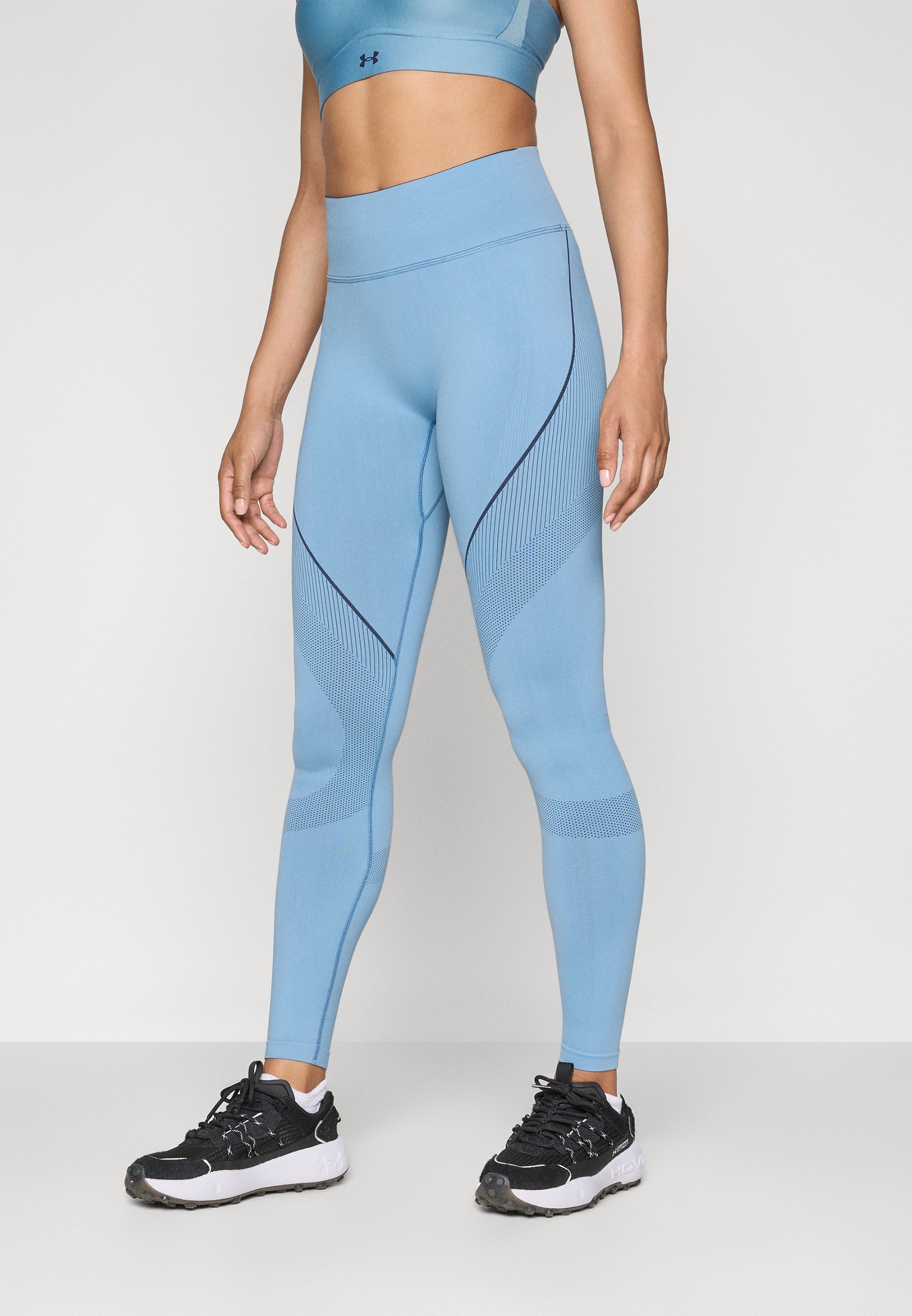 Under Armour VANISH SEAMLESS LEGGING - Leggings - blauw rook/gewassen marineblauw