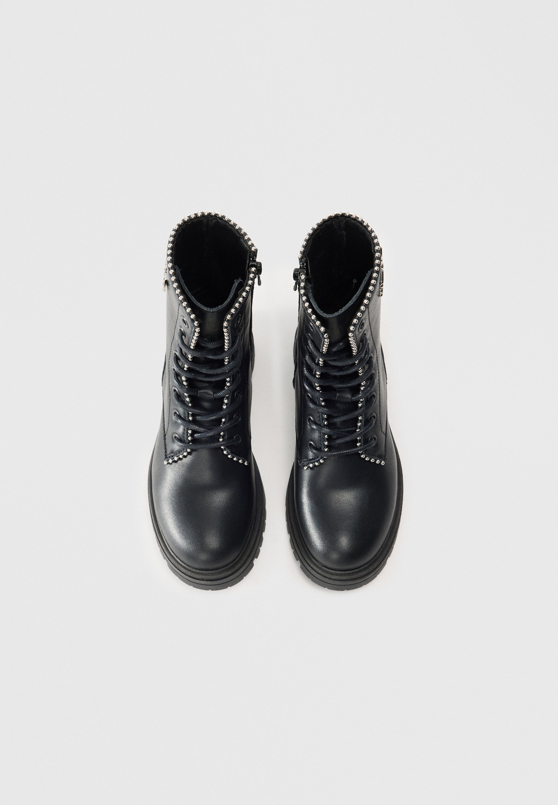 Stivaletti stringati alla caviglia KARL LAGERFELD KIDS - neri
