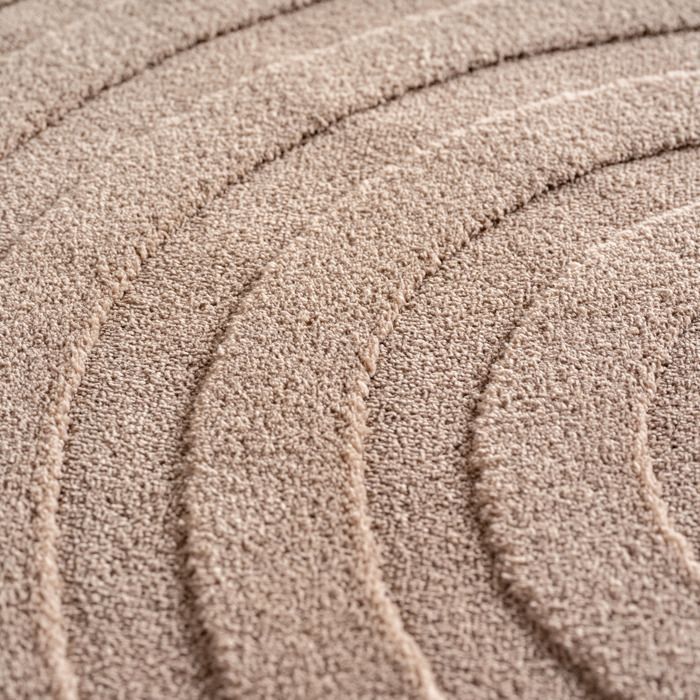 Carpetsale24 Tapis déco grand format 200x290 cm, effet 3D, lavable, doux, beige, design scandinave pour grande pièce