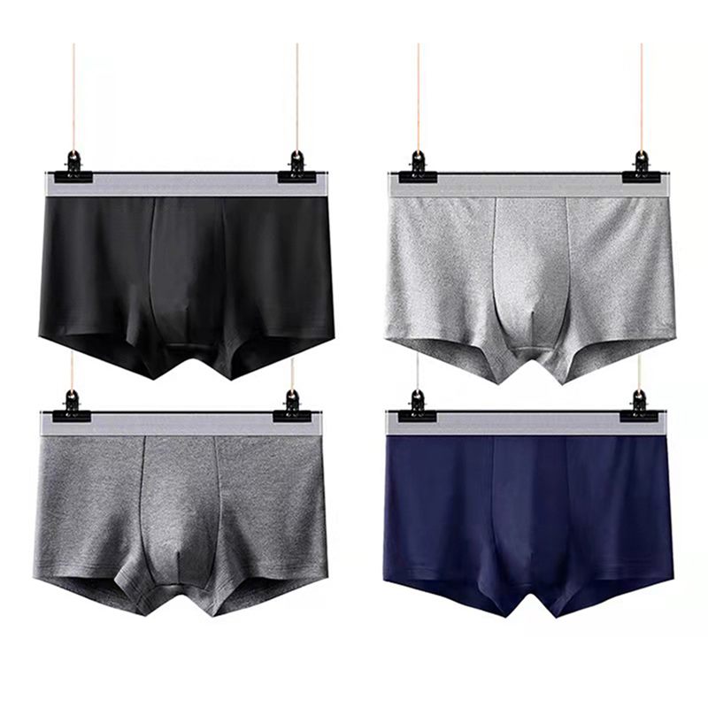 Intimo da uomo Boxer da uomo in seta di latte taglie forti Boxer da uomo traspiranti alla moda per ragazzi Slip comodi e sexy da uomo